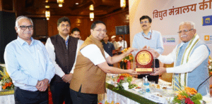 REC CMD Shri Jitendra Srivastava and Executive Director (Official Language) Shri R P Vaishnaw from the Hon’ble Minister of Power and Housing and Urban Affairs Shri Manohar Lal
